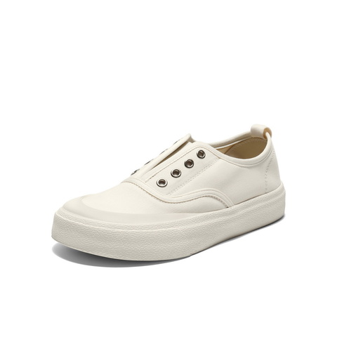 百丽便捷免系带帆布鞋女2025秋新舒适百搭休闲板鞋B2747CM5