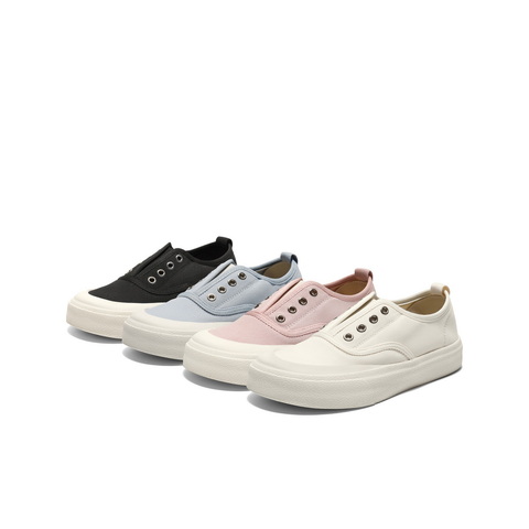 百丽便捷免系带帆布鞋女2025秋新舒适百搭休闲板鞋B2747CM5