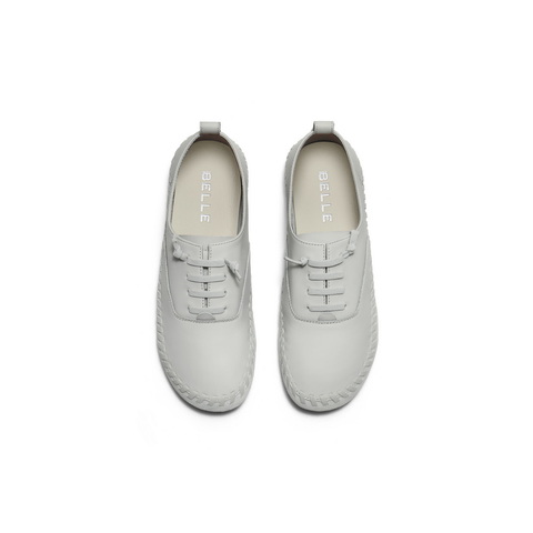 百丽小众时尚牛津鞋女2025秋新商场同款真皮薄底单鞋E2A1DCM5