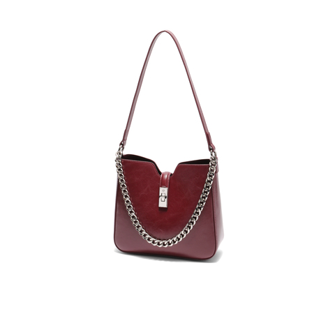 百丽包包女2025秋季新商场同款质感通勤单肩斜挎水桶包BL837CX5