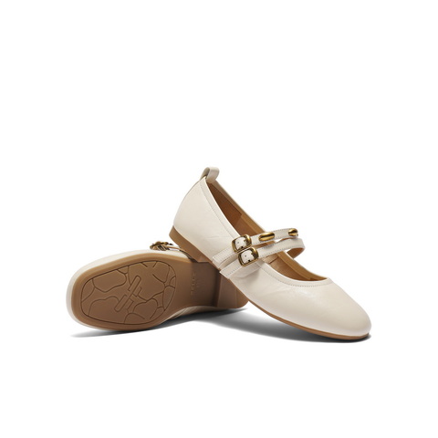 百丽复古薄底玛丽珍鞋女2025秋新商场同款真皮双条带单鞋E1V1DCQ5