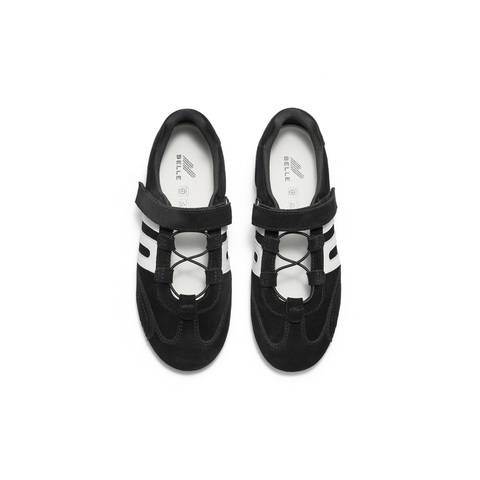 百丽时尚撞色阿甘鞋女2025秋新商场同款薄底免系带休闲鞋E2Q1DCM5