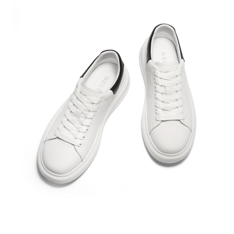 百丽厚底增高小白鞋男鞋2025新款秋季时尚潮搭休闲板鞋A2101CM5