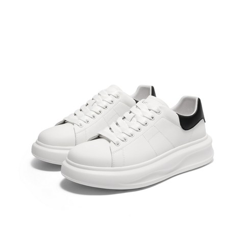 百丽厚底增高小白鞋男鞋2025新款秋季时尚潮搭休闲板鞋A2101CM5