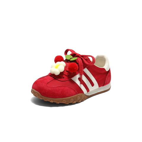 百丽拼色德训鞋女童2025春新商场同款舒适运动休闲鞋60720A85