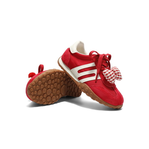 百丽拼色德训鞋女童2025春新商场同款舒适运动休闲鞋60720A85