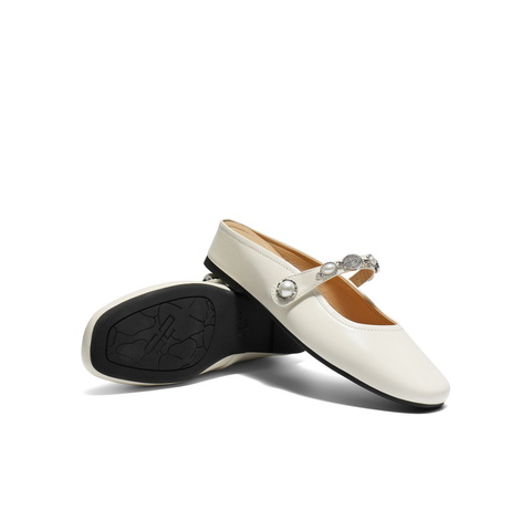 百丽慵懒气质穆勒鞋女2025秋新商场同款真皮外穿包头拖鞋E3G1DCH5