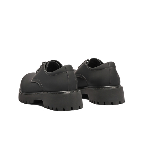 百丽厚底增高休闲鞋男鞋2025新款秋季复古英伦工装大头鞋A2040CM5