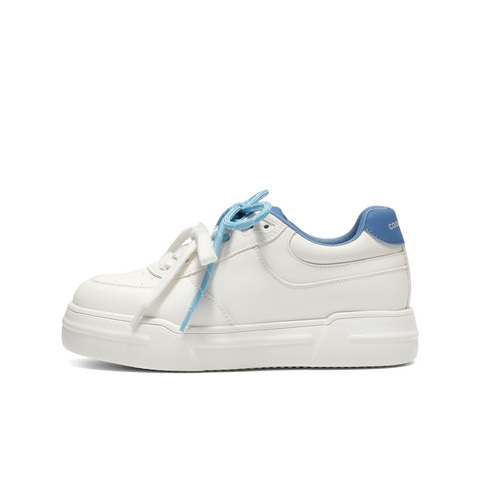 百丽百搭小白板鞋女2025秋新商场同款厚底增高休闲鞋E1S1DCM5