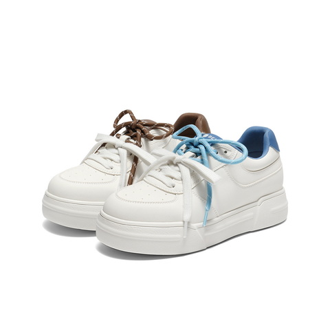 百丽百搭小白板鞋女2025秋新商场同款厚底增高休闲鞋E1S1DCM5