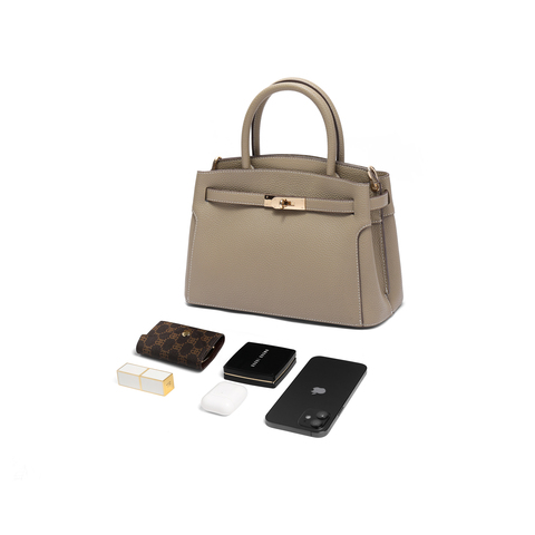 百丽包女2025夏质感通勤鎏金岁月送人礼盒款铂金包手提包X6080BX5