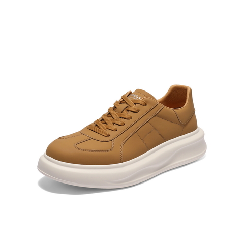 百丽厚底增高面包鞋男2025新款秋季时尚潮搭黑色休闲板鞋A2104CM5