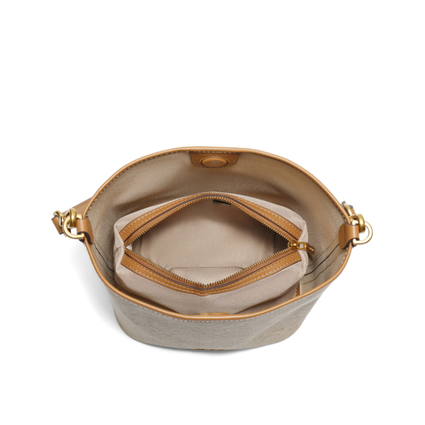 百丽包包女2025秋新商场同款复古通勤单肩斜挎水桶包X7377CX5