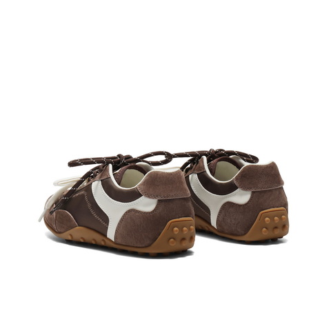 百丽青春撞色德训鞋女2025秋新商场同款时尚薄底休闲鞋E2N1DCM5