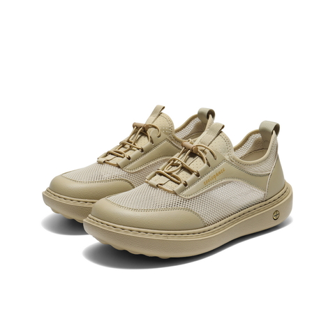 百丽网面透气休闲鞋男鞋2025新款秋季轻盈厚底运动板鞋A2107CM5