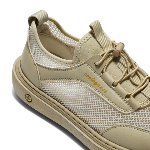 百丽网面透气休闲鞋男鞋2025新款秋季轻盈厚底运动板鞋A2107CM5