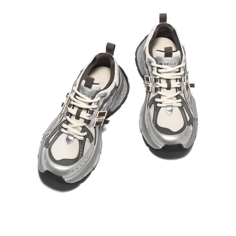 百丽蓝鲸老爹鞋男鞋2025秋新商场同款厚底增高休闲运动鞋A2100CM5