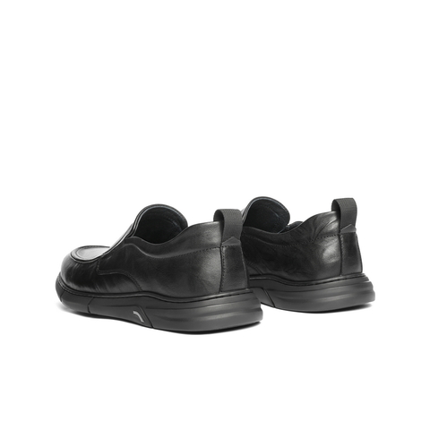 百丽一脚蹬商务鞋男2025秋季新款牛皮革舒适上班休闲皮鞋A2099CM5