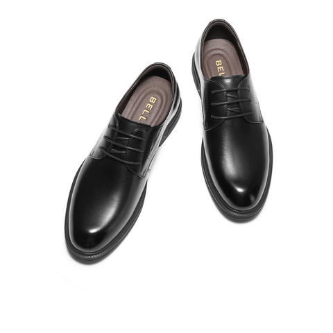 百丽绅士商务皮鞋男2025新秋商场同款牛皮革通勤正装鞋8TR01CM5