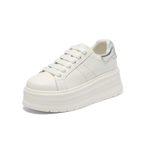 百丽时尚后尾撞色小白鞋女2025秋新厚底增高休闲板鞋B2758CM5