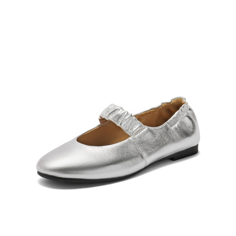 百丽复古软薄底玛丽珍鞋女2025秋新商场同款真皮浅口单鞋E1P1DCQ5