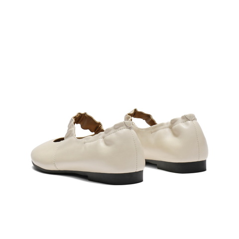 百丽复古软薄底玛丽珍鞋女2025秋新商场同款真皮浅口单鞋E1P1DCQ5