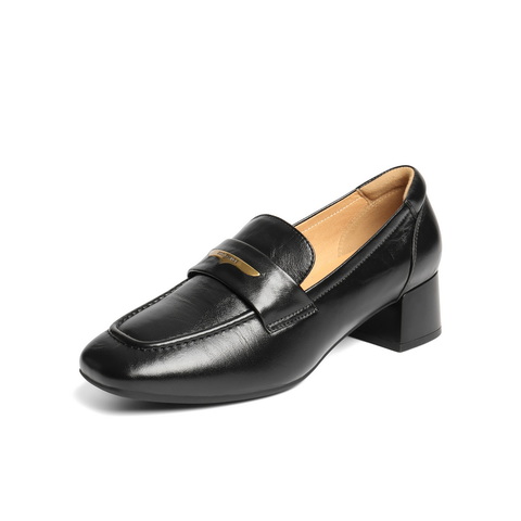 百丽质感乐福鞋女2025秋新商场同款真皮气质通勤乐福鞋D9U1DCA5