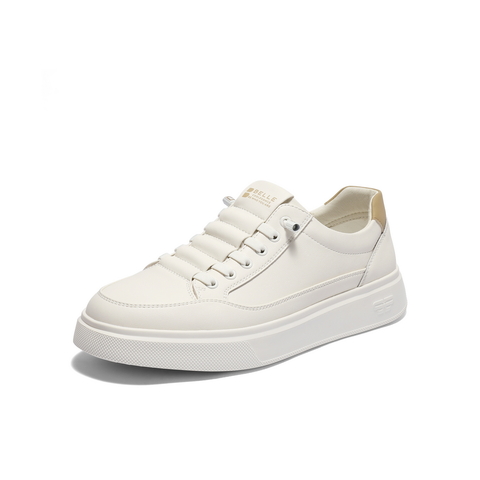 百丽时尚百搭小白鞋男2025新款秋季商场同款套脚休闲板鞋8UG01CM5