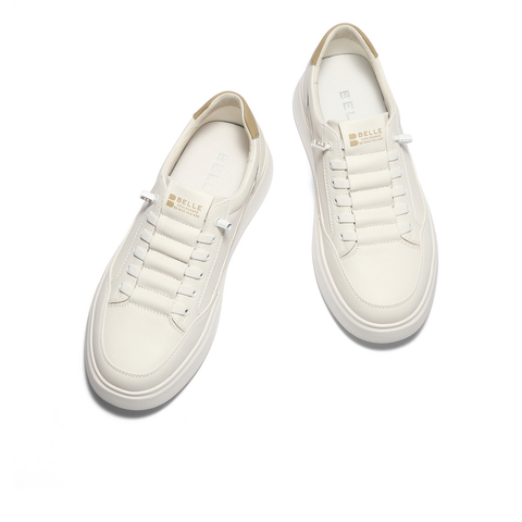 百丽时尚百搭小白鞋男2025新款秋季商场同款套脚休闲板鞋8UG01CM5