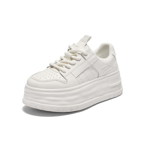 百丽百搭小白鞋女2025秋新厚底增高舒适休闲板鞋B2709CM5