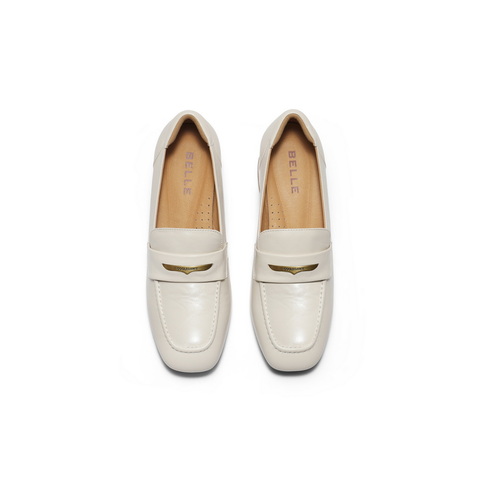 百丽质感乐福鞋女2025秋新商场同款真皮气质通勤乐福鞋D9U1DCA5