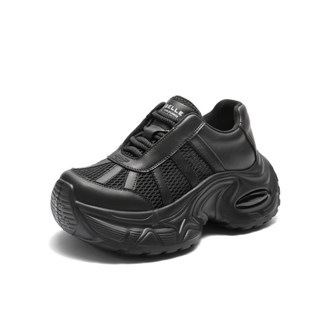 百丽潮酷厚底老爹鞋女2025秋新商场同款舒适透气网休闲鞋E2F1DCM5