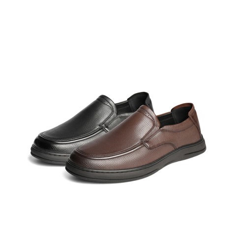 百丽一脚蹬商务休闲鞋男2025新款秋季羊皮革套脚上班皮鞋8TU01CM5