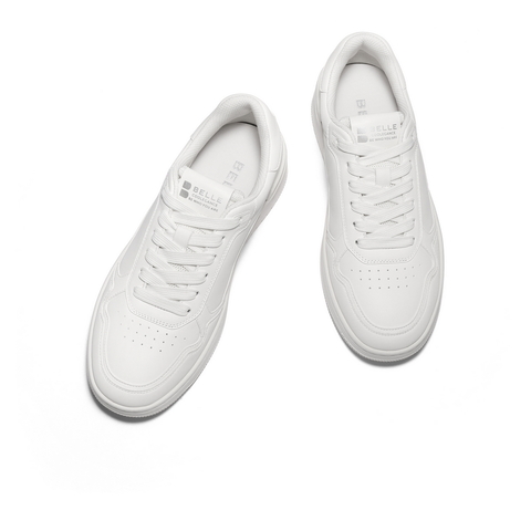 百丽百搭小白鞋男2025新款秋季商场同款舒适厚底休闲板鞋8UL01CM5