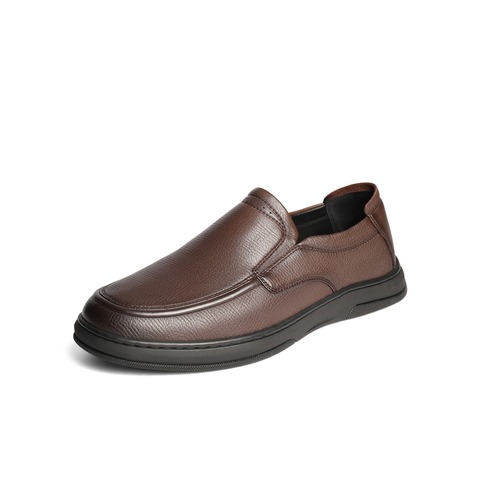 百丽一脚蹬商务休闲鞋男2025新款秋季羊皮革套脚上班皮鞋8TU01CM5