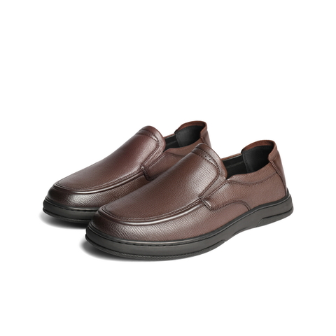 百丽一脚蹬商务休闲鞋男2025新款秋季羊皮革套脚上班皮鞋8TU01CM5