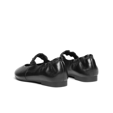 百丽复古软薄底玛丽珍鞋女2025秋新商场同款真皮浅口单鞋E1P1DCQ5