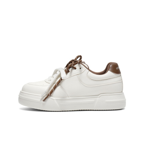 百丽百搭小白板鞋女2025秋新商场同款厚底增高休闲鞋E1S1DCM5