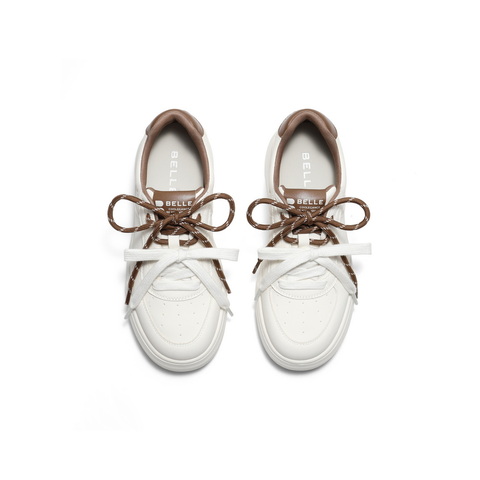 百丽百搭小白板鞋女2025秋新商场同款厚底增高休闲鞋E1S1DCM5