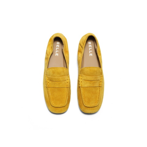 百丽亲肤质感乐福鞋2025秋新商场同款真皮柔软便式乐福鞋E1W1DCA5