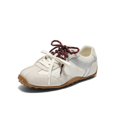 百丽青春撞色德训鞋女2025秋新商场同款时尚薄底休闲鞋E2N1DCM5