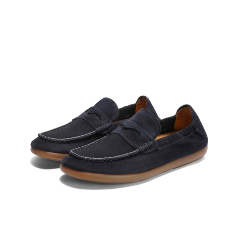 百丽一脚蹬休闲豆豆鞋男士2025秋季新款舒适软底乐福鞋A2045CM5