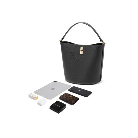 百丽包包女2025新款质感简约休闲百搭单肩斜挎手提水桶包BL812BX5