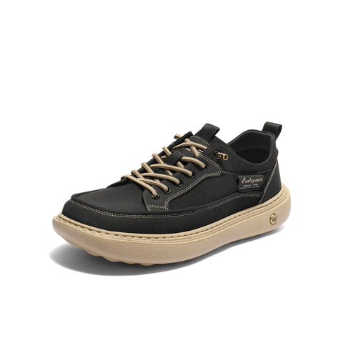 百丽一脚蹬休闲布鞋男2025秋季新款商场同款厚底增高鞋子8SW11CM5