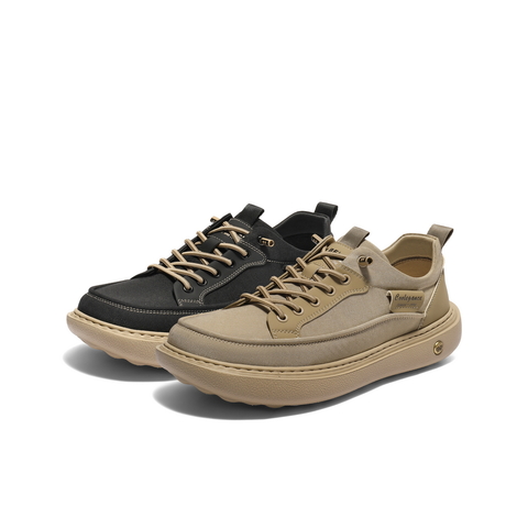 百丽一脚蹬休闲布鞋男2025秋季新款商场同款厚底增高鞋子8SW11CM5