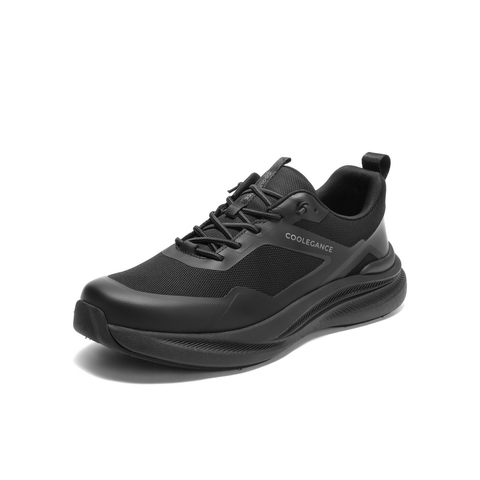 百丽网面拼接健步鞋男2025新款秋季轻盈厚底休闲运动鞋A2151CM5