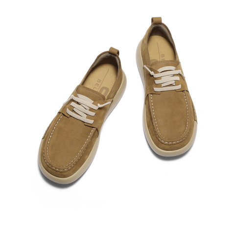 百丽简约舒适休闲鞋男2025新秋商场同款牛皮革户外工装鞋8TZ01CM5