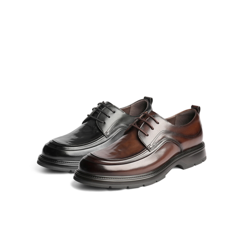 百丽通勤上班皮鞋男2025新款秋商场同款牛皮革休闲商务鞋8TS01CM5