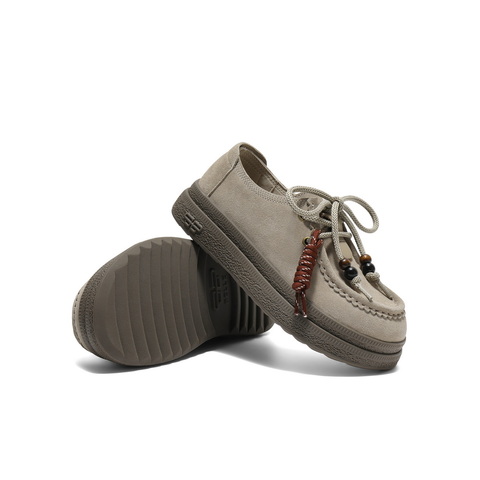 百丽复古串珠勃肯鞋女2025秋新商场同款厚底增高休闲鞋E1R1DCM5