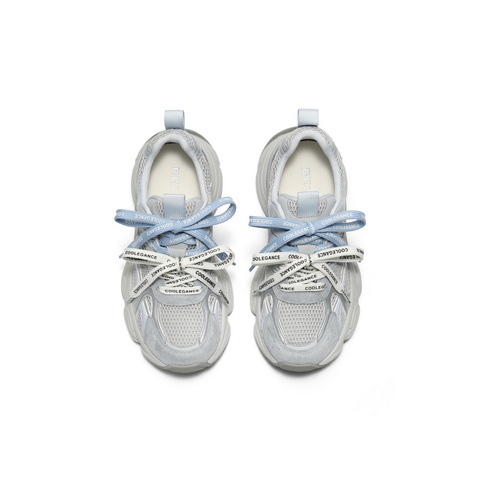 百丽时尚撞色老爹鞋女2025秋新厚底增高双鞋带休闲鞋E4D1DCM5